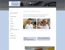 Tablet Screenshot of hno-waiblingen.de